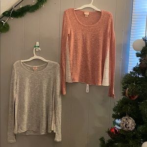 2 Mossimo flowy lightweight sweaters.